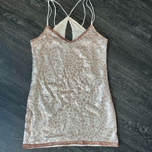 Sequins, mini dress size small